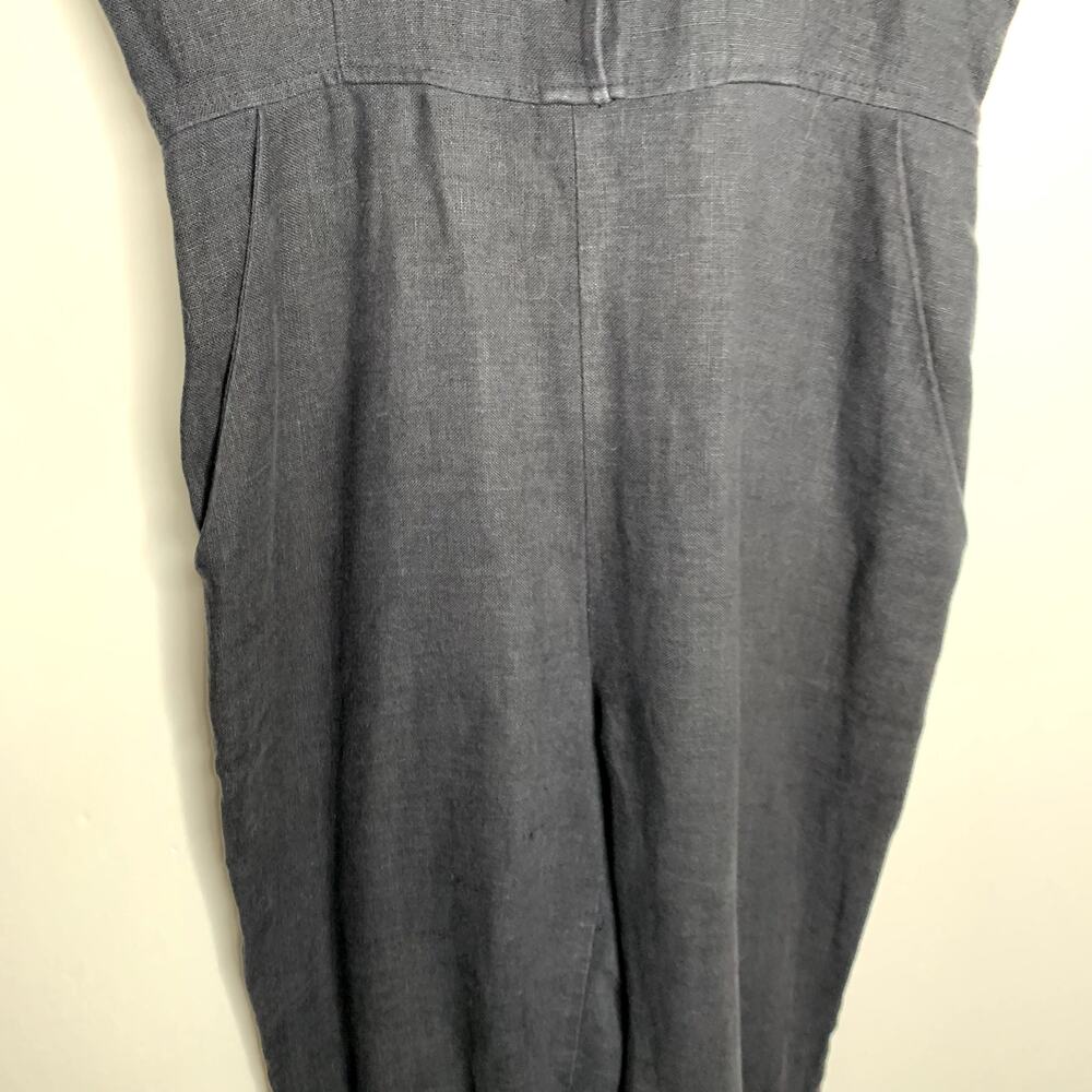 Christy Dawn Phoebe Jumper Noir Linen Black Jumpsuit Womens Small - Picture 10 of 16